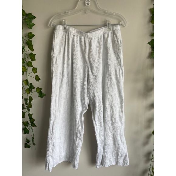 Vintage Pants - ❗️FINAL SALE! Awesome Vintage White High- Waisted Wide Leg Beachy Pants